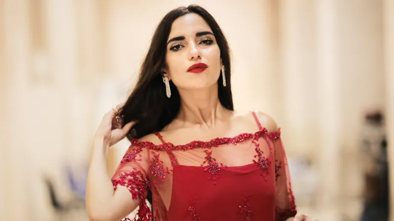 The apulian artist Sarita in a promotional photo