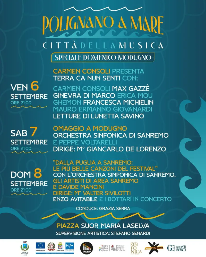 programma Polignano a Mare citta della musica 2024