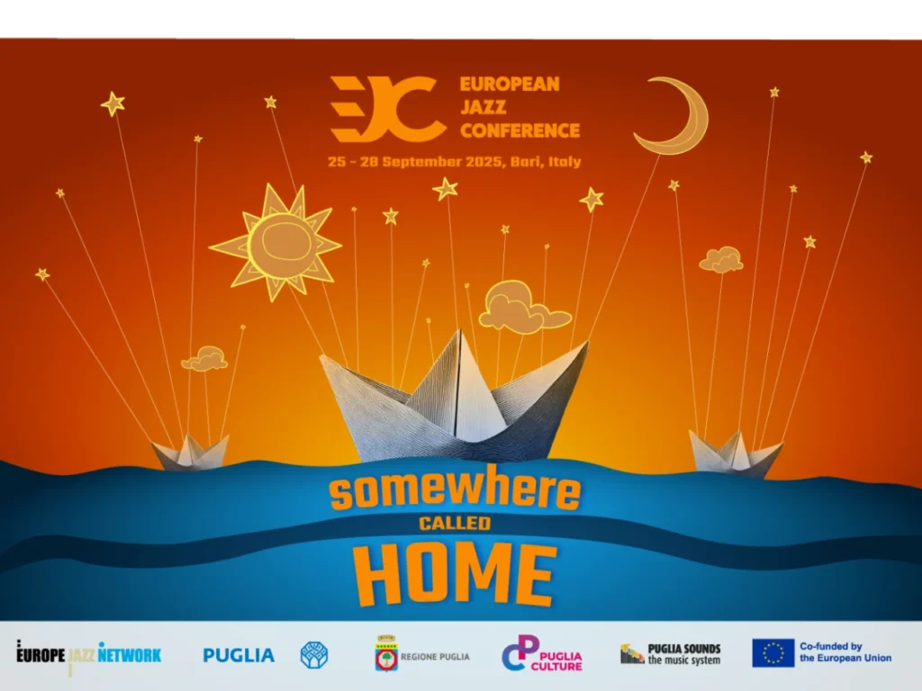 Cover Somewhere called home titolo dell'European Jazz Conference di Bari 2025